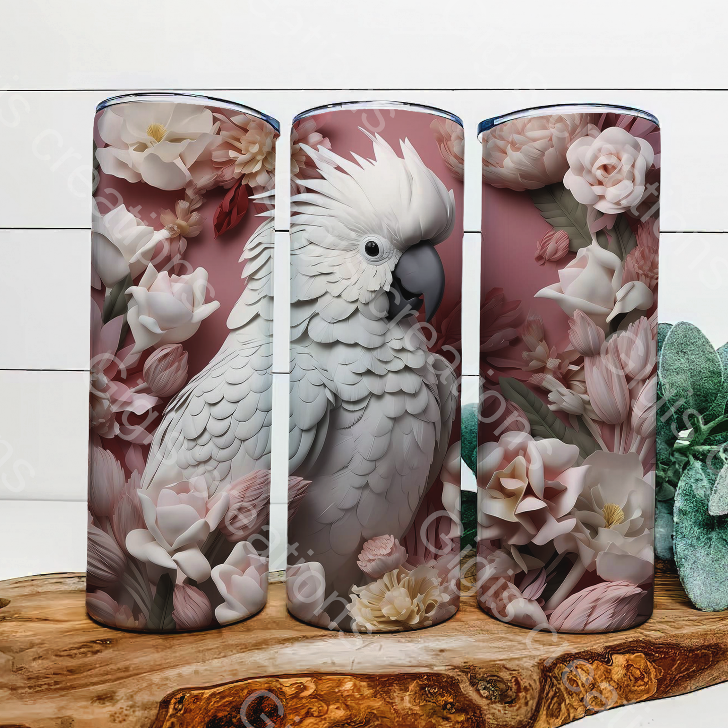 Cockatoo 3d tumbler