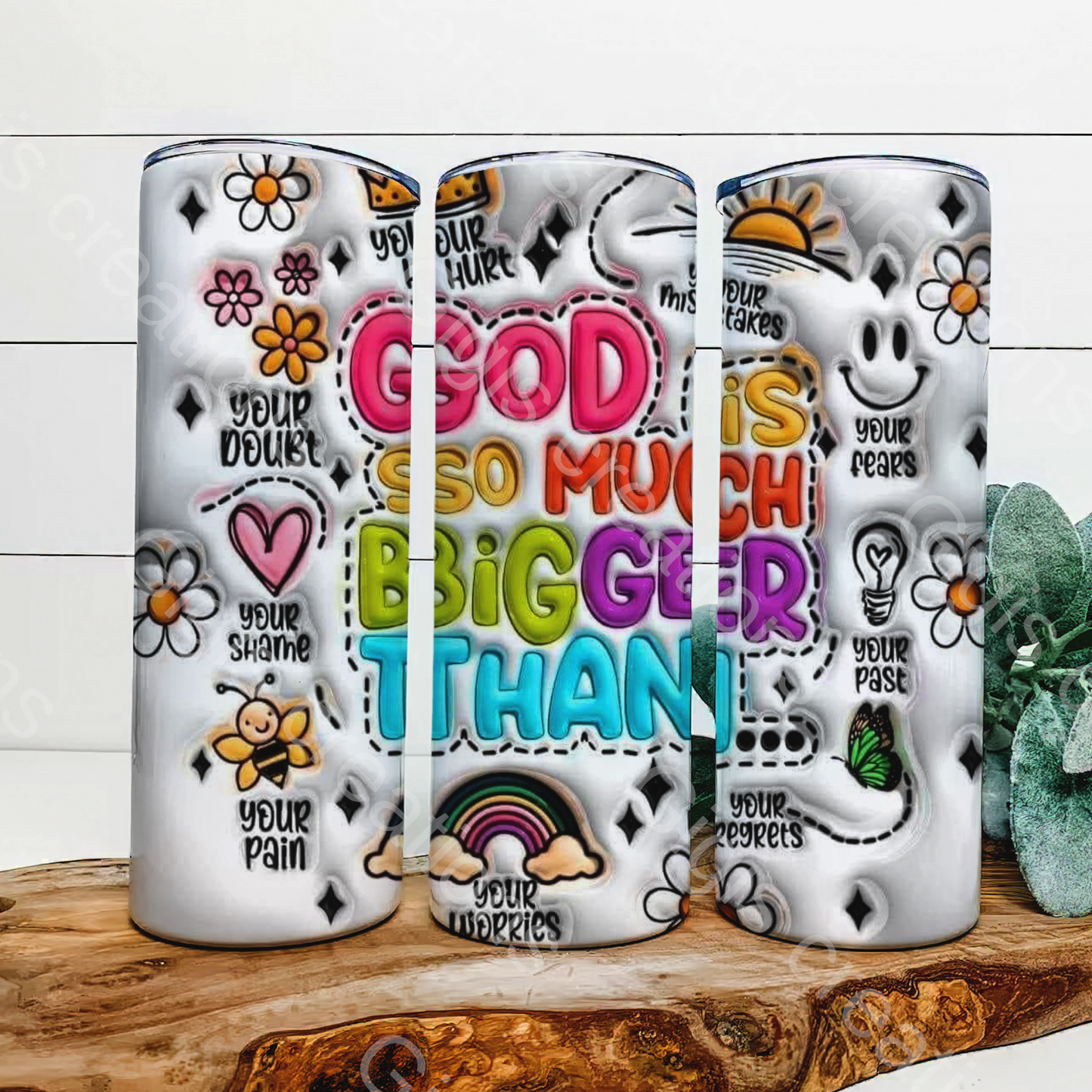 GOD IS SO MUCH BIGGER.... 20 OZ STAINLESS TUMBLER