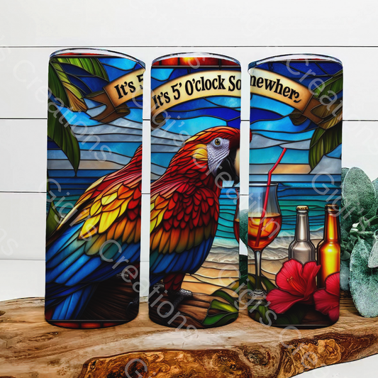 Scarlet Macaw 20 oz tumbler