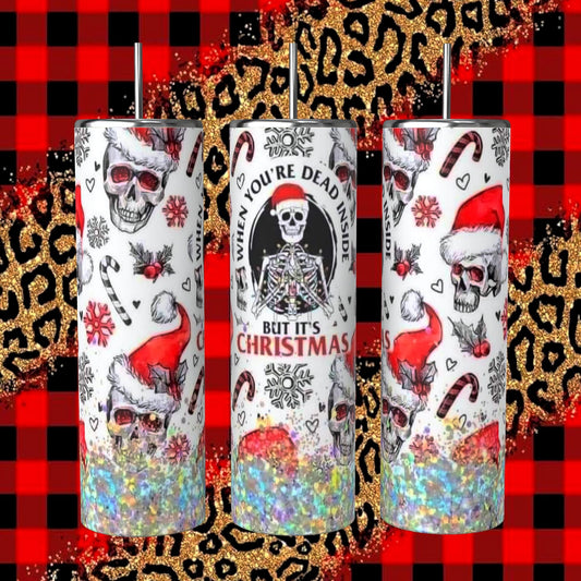 Christmas Skeleton 20 OZ STAINLESS DOUBLE WALL TUMBLER