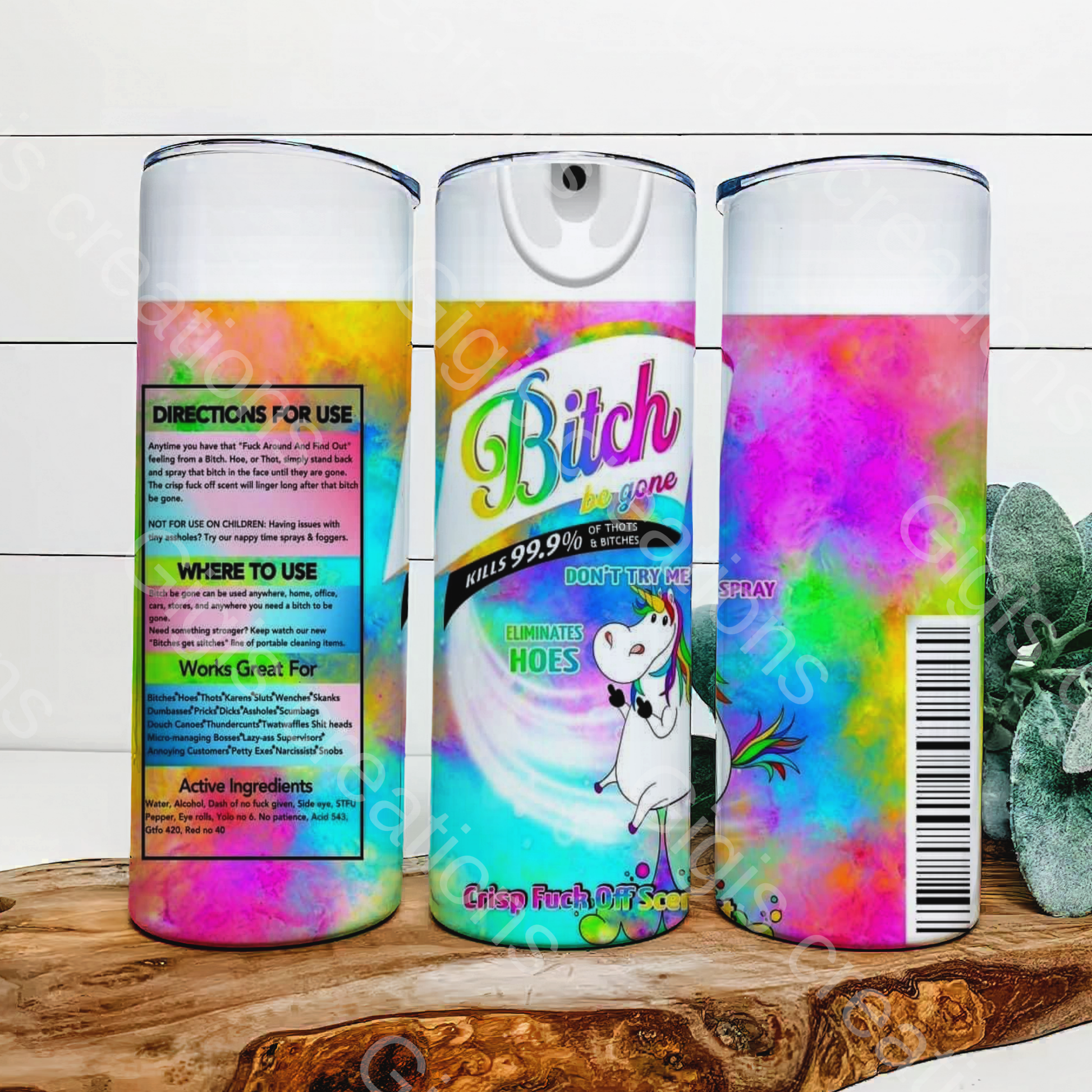 Rainbow Bitch Don't Try Me Spray