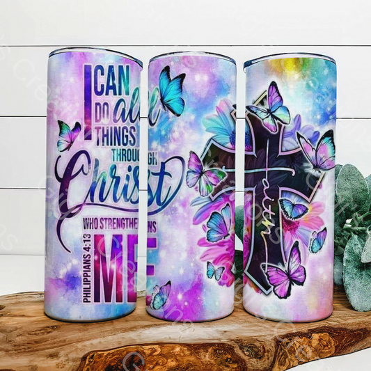I can do all things through Christ who strengthens me 20 oz tumbler