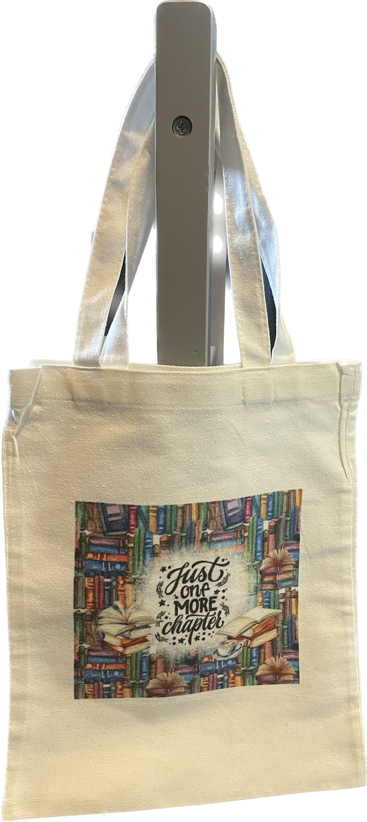 Just One More Chapter Canvas Tote